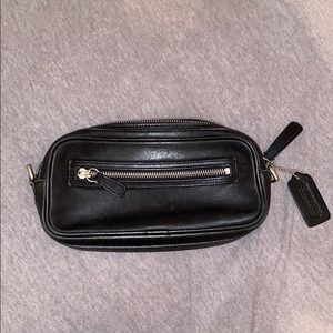black coach makeup bag / wallet